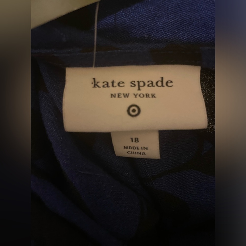 Kate Spade Floral One-Shoulder Jumpsuit in Blue and Blackπβ¨π€55%Linen / 45% Rayon - Picture 3 of 12